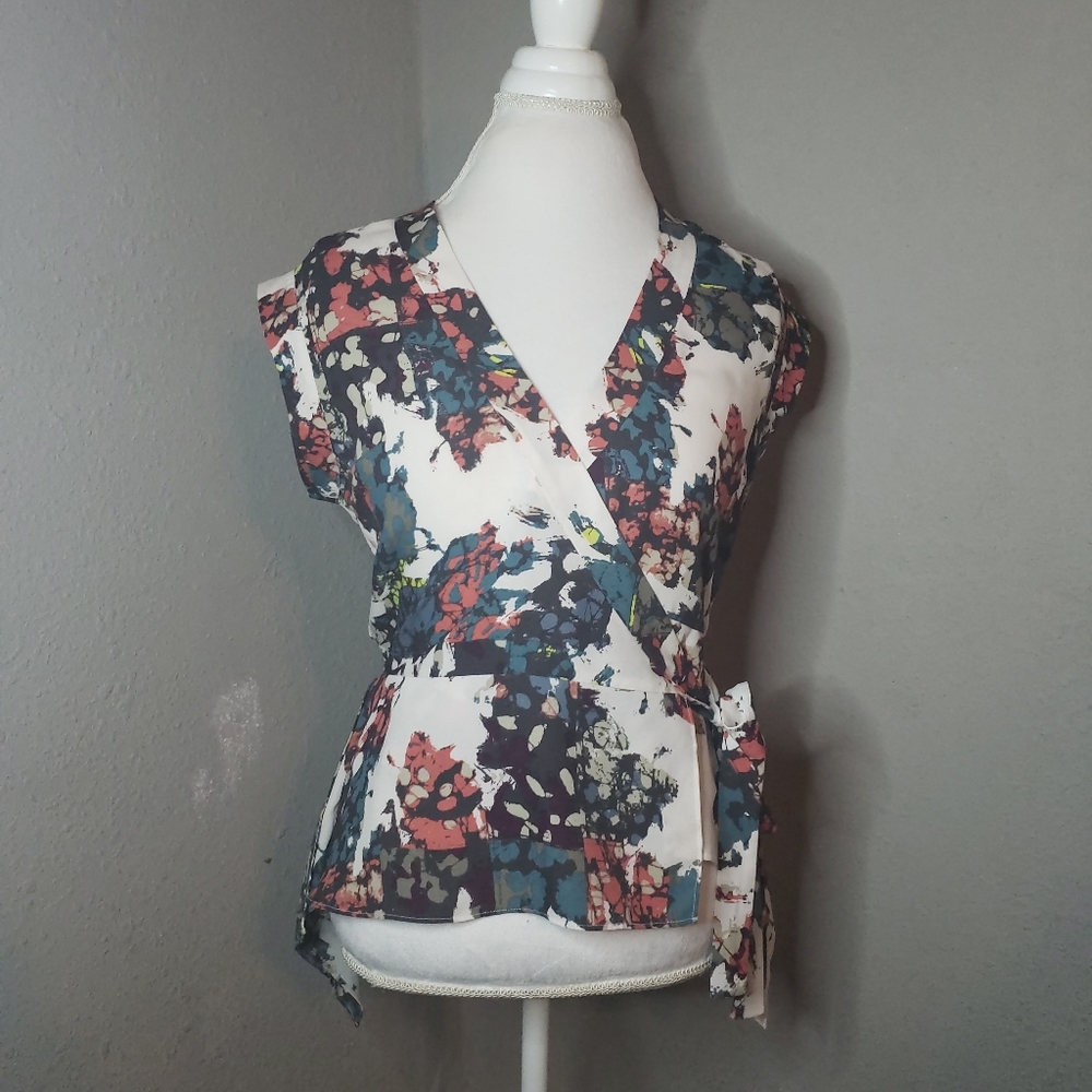 XS wrap blouse BCBG